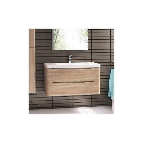 BelBagno Ancona 1200mm Wall Hung Bath Vanity Mounted White Oak