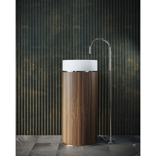 BelBagno BB67-TSR-CH Tesoro Floor Mounted Chrome Pedestal Basin