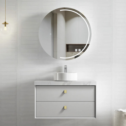 Otti Boston BS900LG Light Grey 900mm Wall Hung Vanity Cabinet