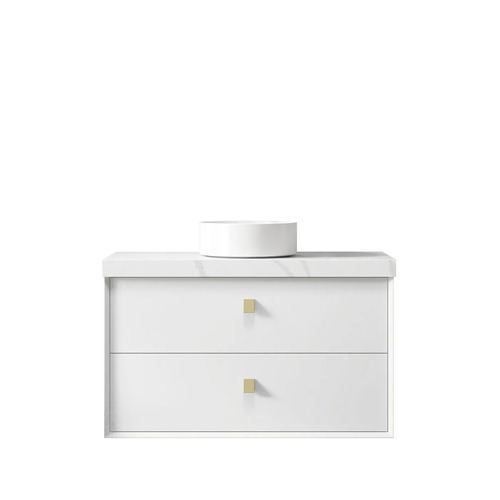 Otti Boston White 900mm Vanity With NTH 60mm Mont Blanc Stone Top