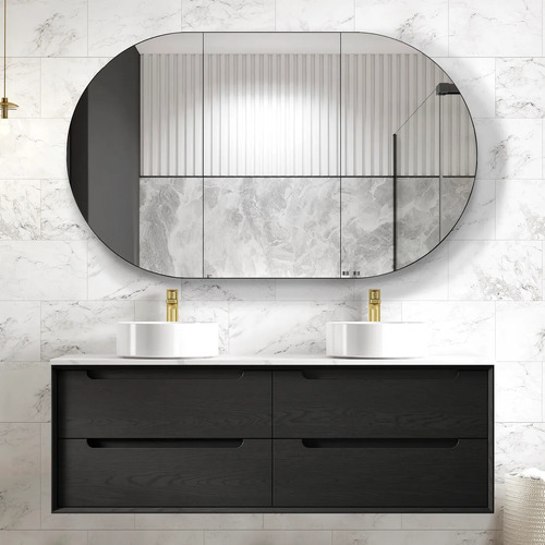 Otti Black Oak Byron 1500mm Wall Hung Vanity