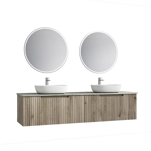 Aulic Calder 1800mm Wall Hung Vanity Wood Grain Finger Pull Cabinet