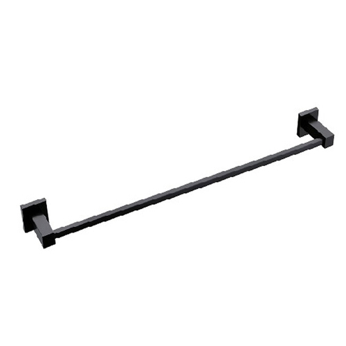 Fluire Cubo 600 mm Single Towel Rail-Matte Black