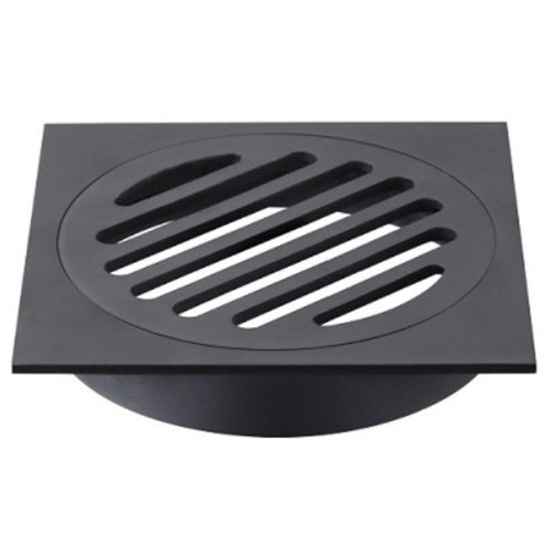 Fluire 100mm Square Floor Grate - Matte Black