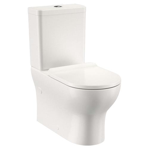 Clark Round Back To Wall Toilet Slim Seat-Bottom Inlet
