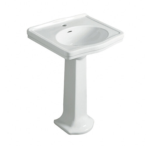 Turner Hastings CL582BP-1TH Claremont 58x45 Basin & Pedestal Gloss White