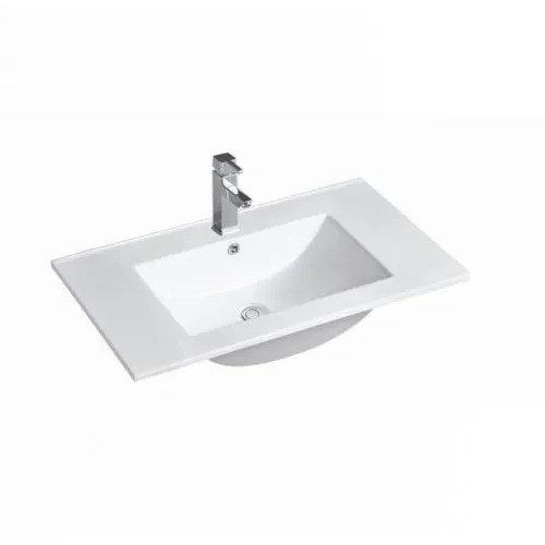 Otti CT74 750mm Slimline Ceramic Top White Basin