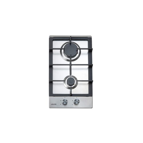 Euro Appliances ECT30GX 30cm 2 Burner Stainless Steel Gas Hob Cooktop