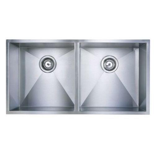 Builders 870 mm Double Bowl Top or Under Mount Kitchen Sink