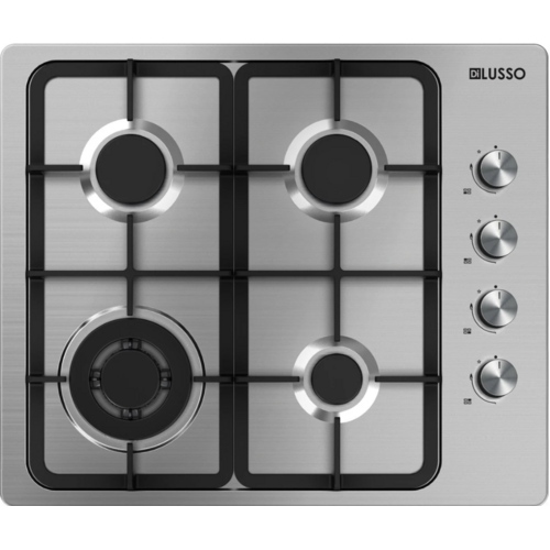 DiLusso 600mm Gas Cook Top-Stainless Steel