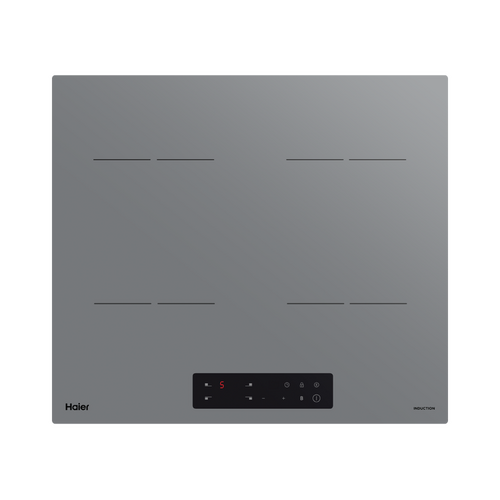 Haier HCI604TG3 60cm 4 Zones Repid Heating Induction Cooktop Grey Glass