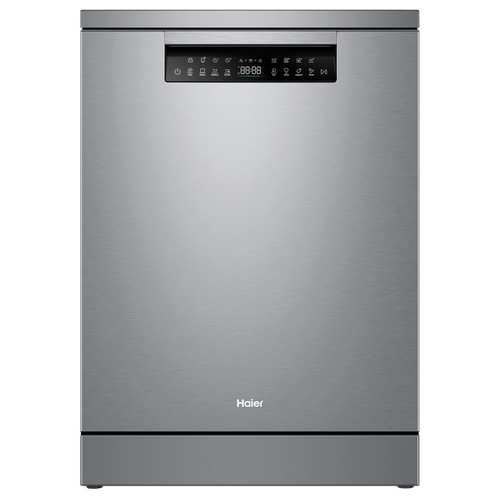 Haier HDW15F3S1 Freestanding 15 Place Settings 8 Wash Programs Silver Dishwasher