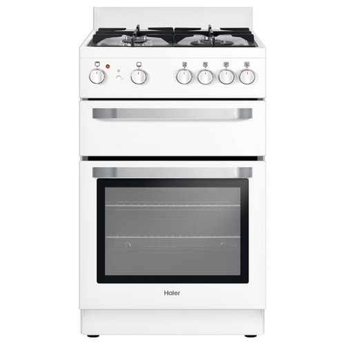 Haier HOR54B5MGW1 54cm 4 Burners Freestanding Gas Cooktop & Oven 60L Oven White