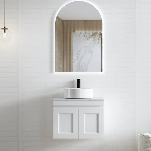 Otti Satin White Hampton Mark II 600mm Wall Hung Vanity