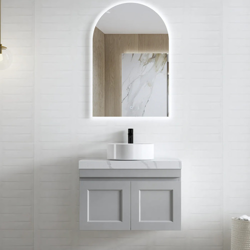 Otti Satin Light Grey Hampton Mark II 750mm Wall Hung Vanity