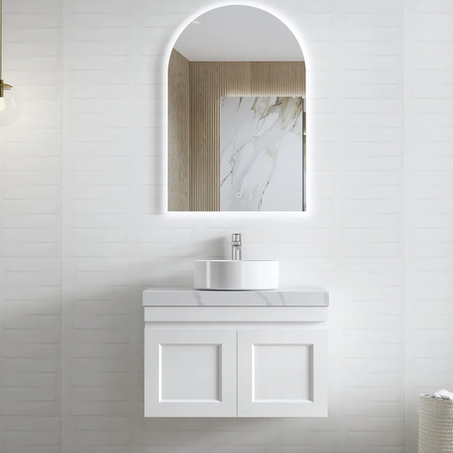 Otti Satin White Hampton Mark II 750mm Wall Hung Vanity