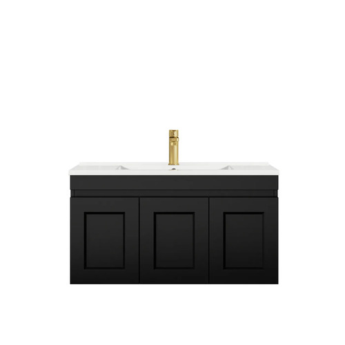 Otti Satin Black Hampton Mark II 900mm Wall Hung Vanity