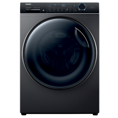 Haier HWF10ANB1 UV Protect 10kg Front Loader 14 Wash Cycles Washing Machine Black