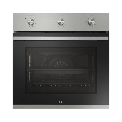 Haier HWO60S7MX4 60cm 7 Function Stainless Steel and Black Design Oven