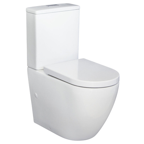 Fienza Alix Rimless Back To Wall Toilet Suite P-Trap White