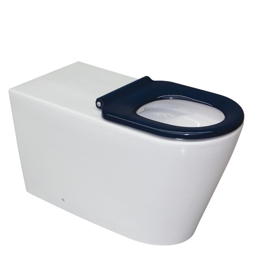 Fienza Isabella Care In Wall Cistern P-Trap Toilet Suite Blue Seat