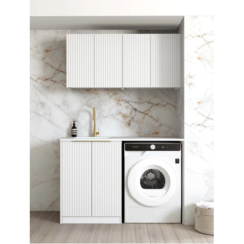 Otti Noosa 1305B Laundry Kit White With Sink And Pure White Top