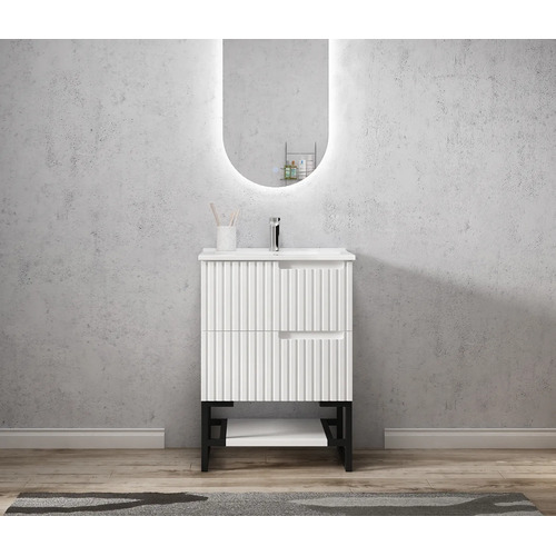 Otti Noosa LEG-NOOSA600W 600mm Matte White Vanity Leg With Shelf