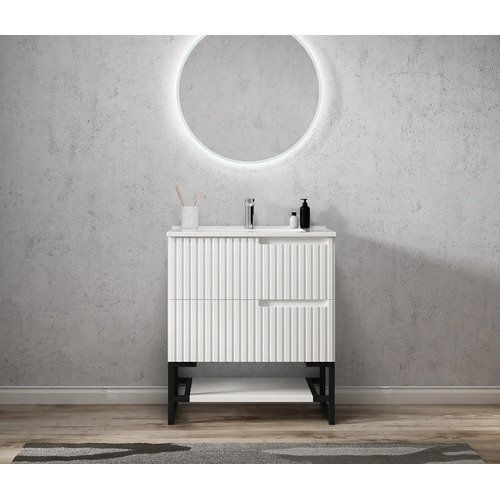 Otti Noosa LEG-NOOSA750W 750mm Matte White Vanity Leg With Shelf