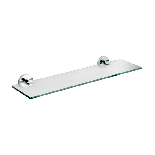 Linkware Loui LR4003 480mm Glass Shelf Adjustable Brackets Chrome