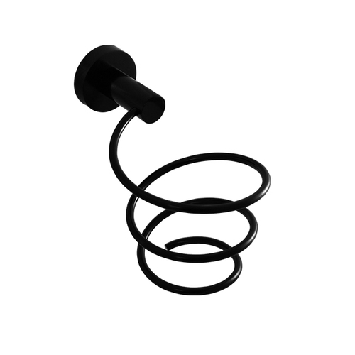 Linkware LR4013BK Loui Wall Mounted Hair Dryer Holder Matte Black