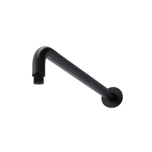 Meir 400 mm  Round  Curved Wall Shower Arm BLK