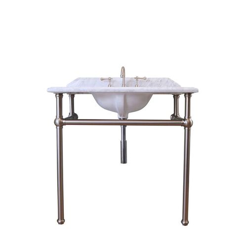 Turner Hastings Mayer Chrome Basin Stand With 90x55 Marble Top - 1TH