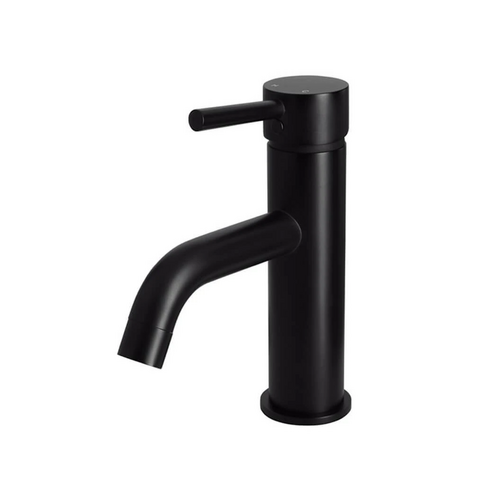 Meir Round Basin Mixer Curved - Matte Black