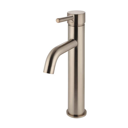 Meir Round Tall Basin Mixer Curved - Champagne