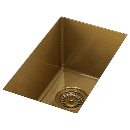Meir Bar Sink - Single Bowl 382x272mm - Brushed Bronze Gold