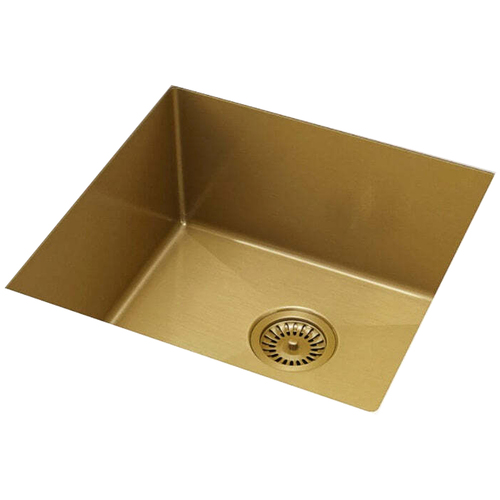 Meir Single Bowl 450x450mm Kitchen Sink -Brushed Bronze Gold