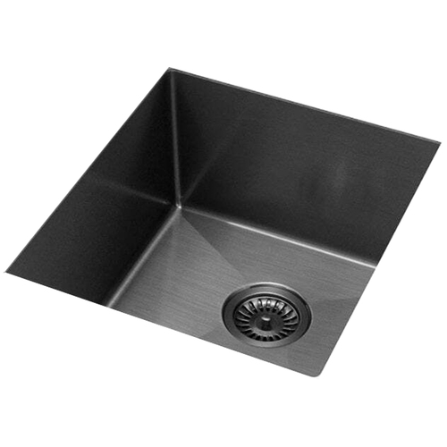 MEIR Kitchen Sink Single Bowl 450 X 450 mm - Gunmetal  Black