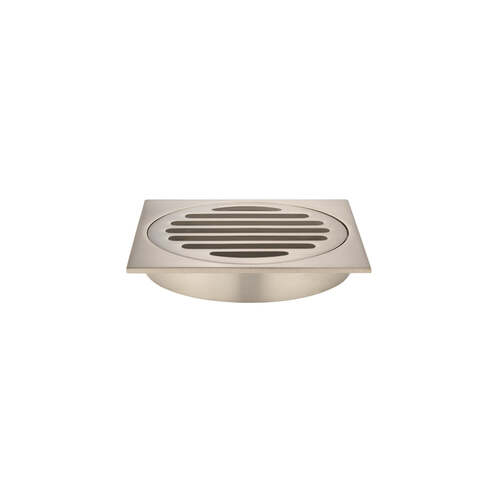 Meir Square Floor Grate Shower Drain 100 mm Outlet - Champagne