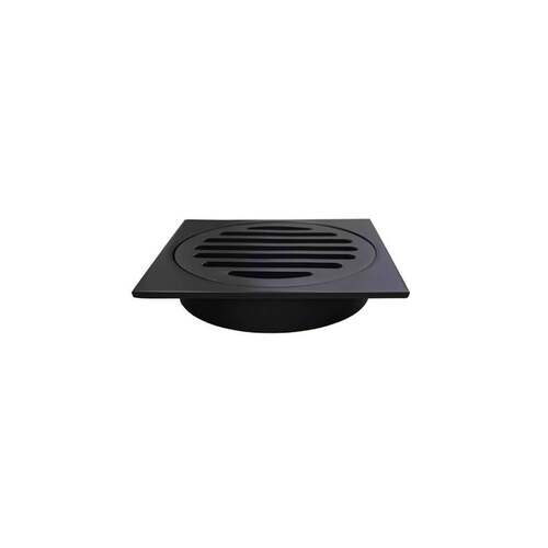Meir Square Floor Grate Shower Drain 100 mm Outlet - Matt Black