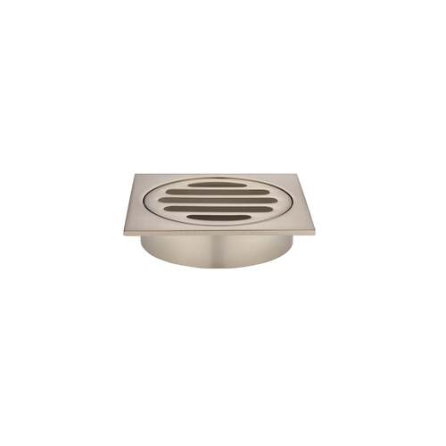 Meir Square Floor Grate Shower Drain 80 mm Outlet - Champagne