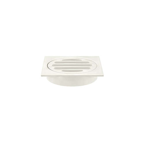 Meir Square Floor Grate Shower Drain 80 mm Outlet - PVD Brushed Nickel