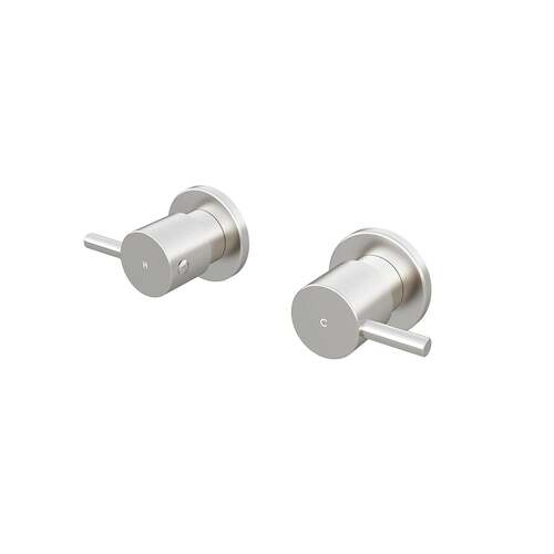 Meir Round Wall Top Assemblies Quarter Turn - PVD Brushed Nickel