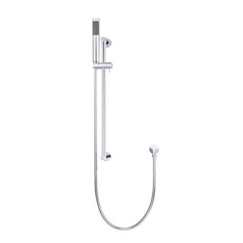 Meir Round Hand Shower On Rail Column - Chrome