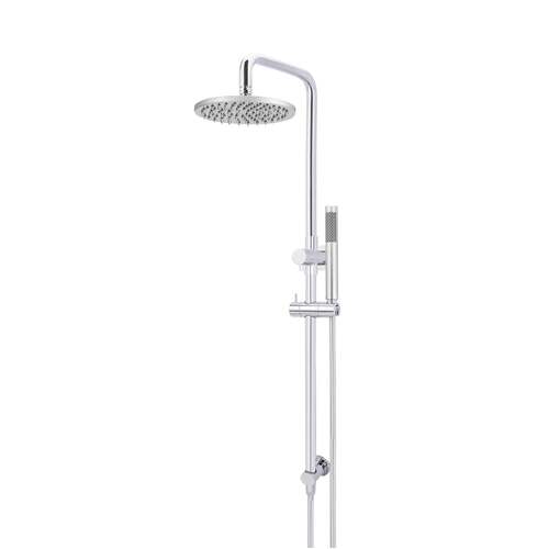 Meir Round 200 mm Rose Combination Shower Rail with Single Function Hand Shower - Chrome