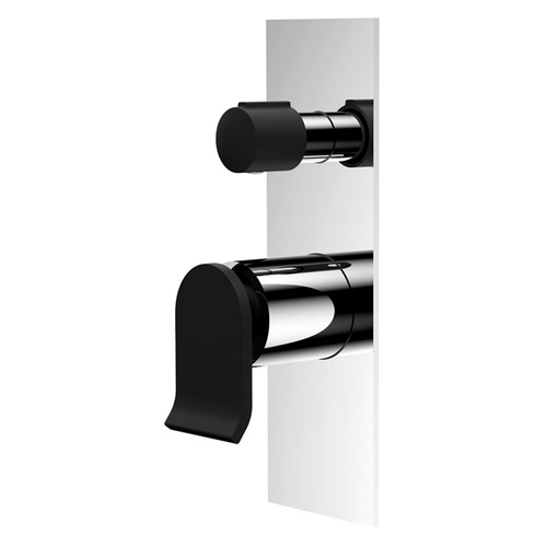 Fienza Lincoln Shower Mixer With Diverter Chrome & Black