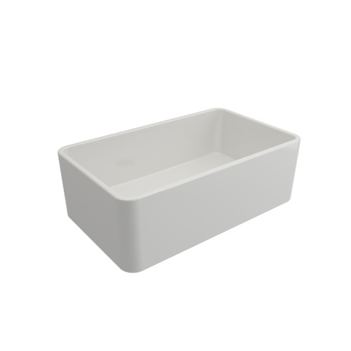 Turner Hastings Novi 75x46 Fireclay Butler Sink Flat Both Sides Gloss White