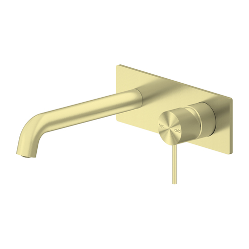 Mecca Wall Basin Mixer 160mm Spout Brushed Gold