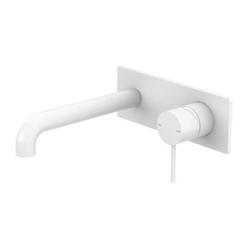 Nero Mecca Wall Basin/Bath Mixer 160mm Matte White