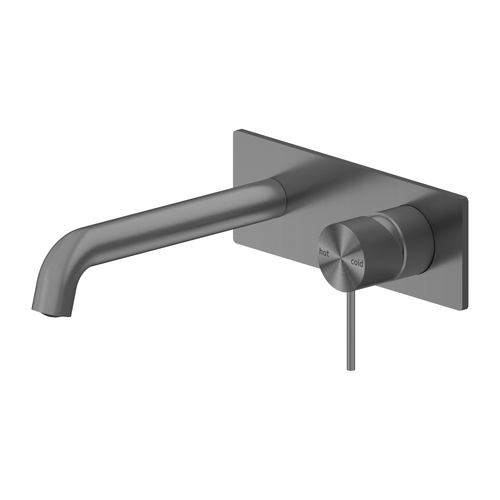 Mecca Wall Basin Mixer 230mm Spout Gun Metal