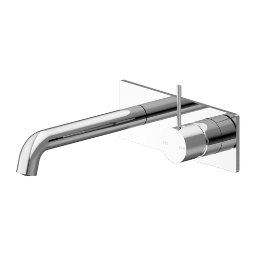 Mecca Wall Basin Mixer Handle Up 185mm Spout Chrome